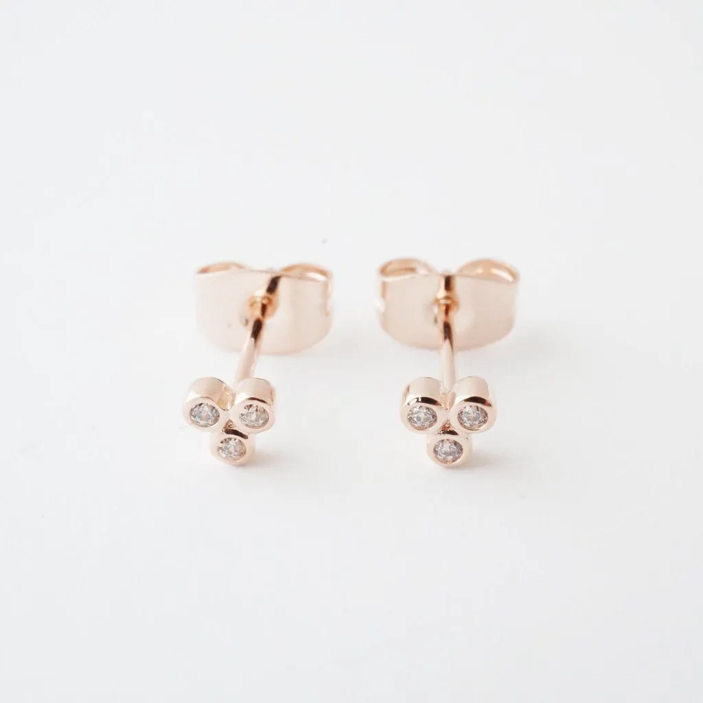 Trinity Crystal Stud Earrings