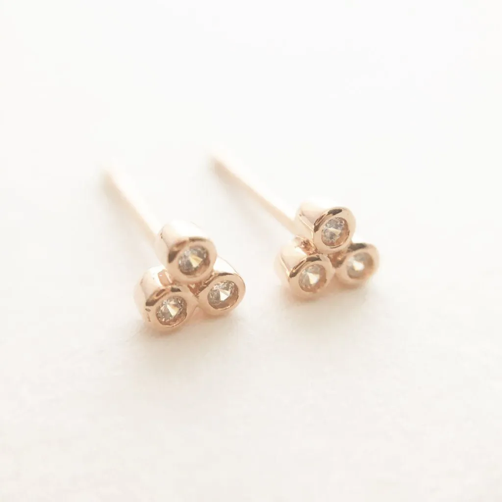 Trinity Crystal Stud Earrings