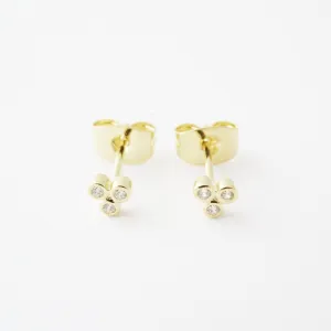 Trinity Crystal Stud Earrings