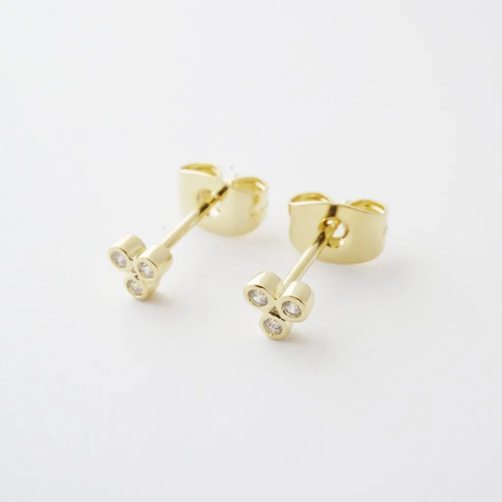 Trinity Crystal Stud Earrings