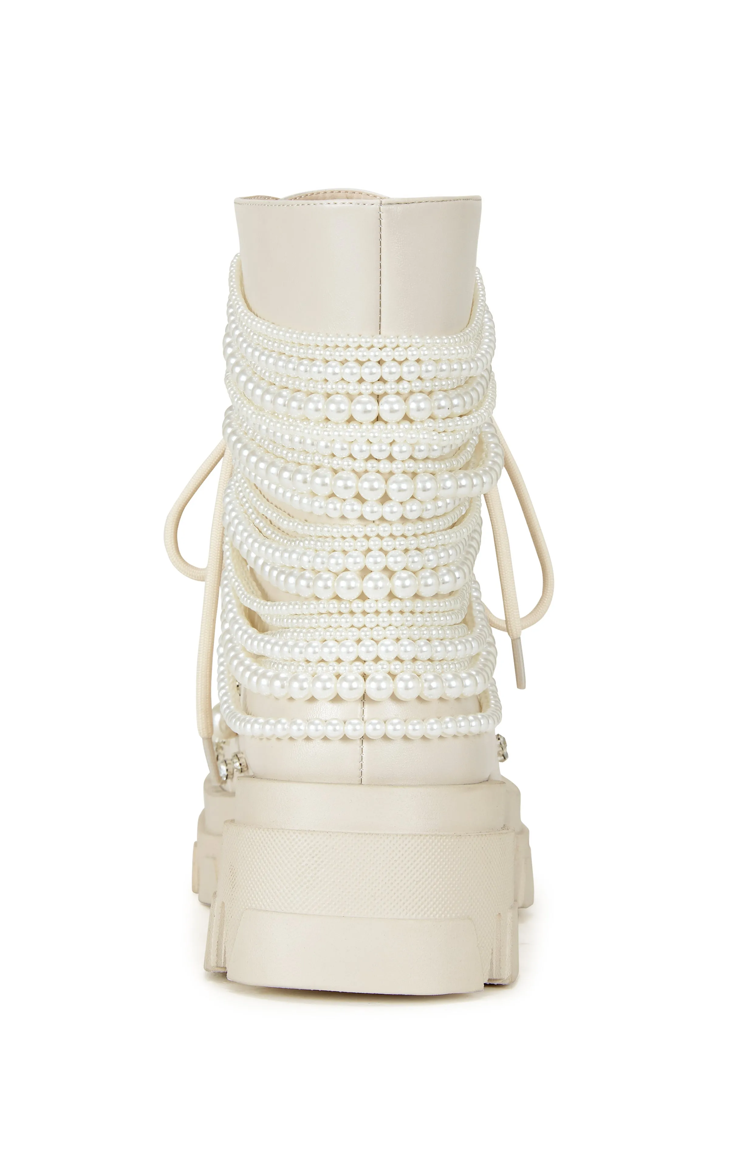 TWINKLEY-BONE PEARL COMBAT BOOTIE