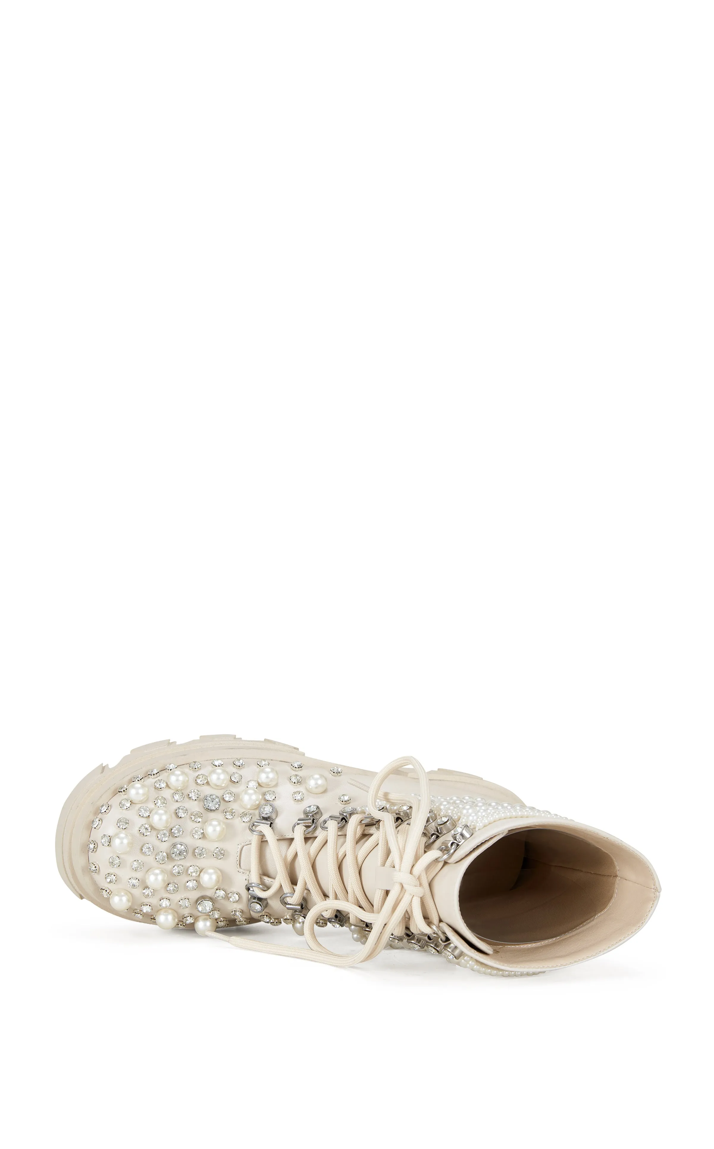 TWINKLEY-BONE PEARL COMBAT BOOTIE