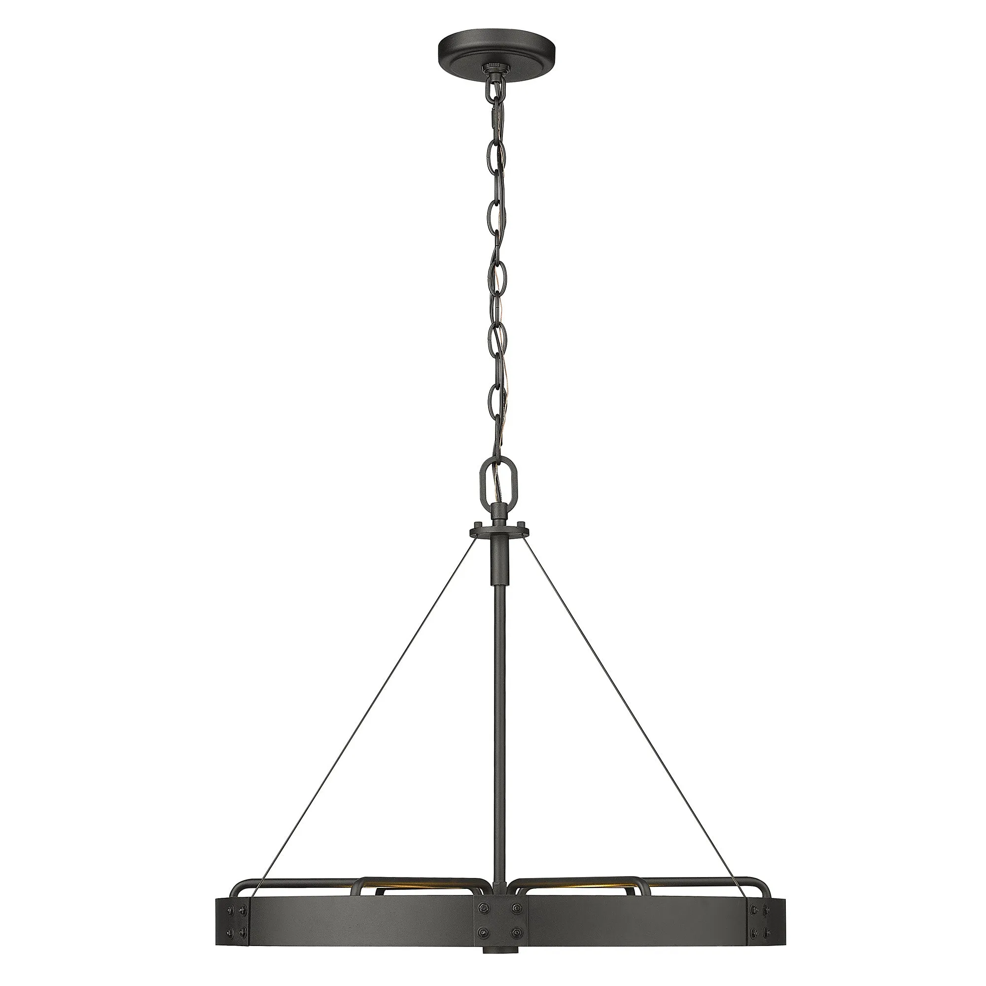 Vaughn Medium Pendant in Natural Black with Natural Black Accents