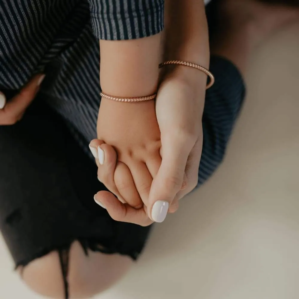 Woven Twisted Rose Gold Women's Bangle